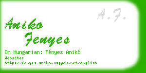 aniko fenyes business card